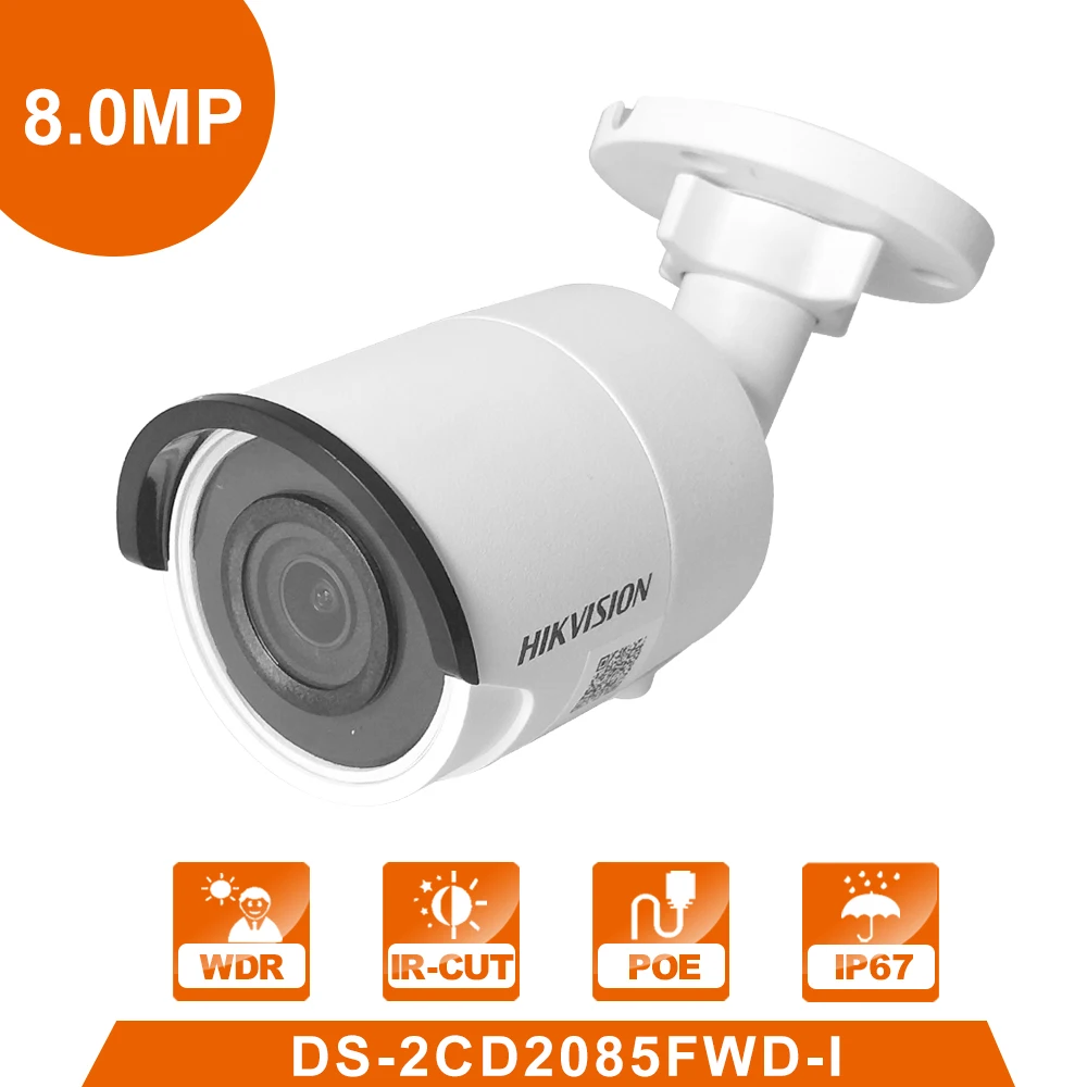 

Hikvision Original DS-2CD2085FWD-I 8MP Network Bullet Camera Security System Surveillance Camera