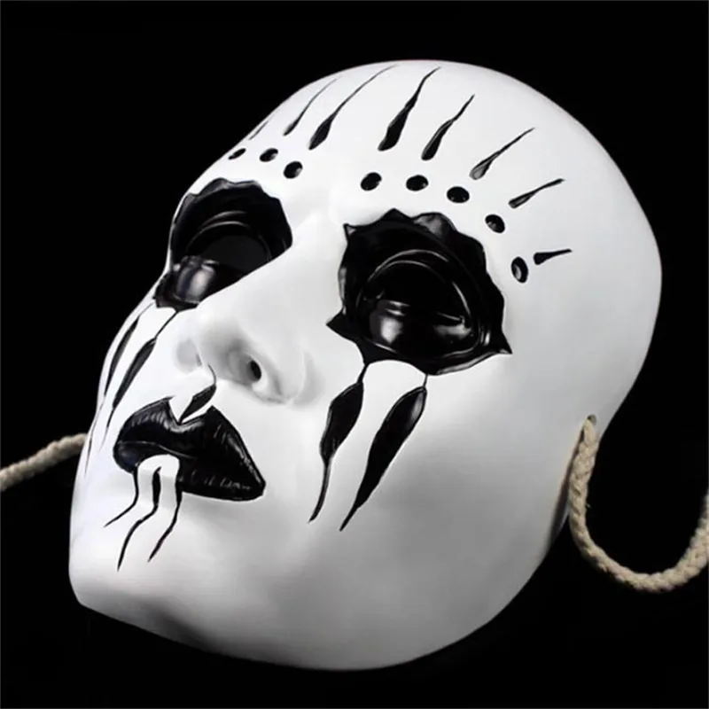 Resin Mask Slipknot Joey Cosplay Mask Scary Mask White Slipknot Mask Adult Fancy Costume Party Masquerade Halloween Props FA54 (1)