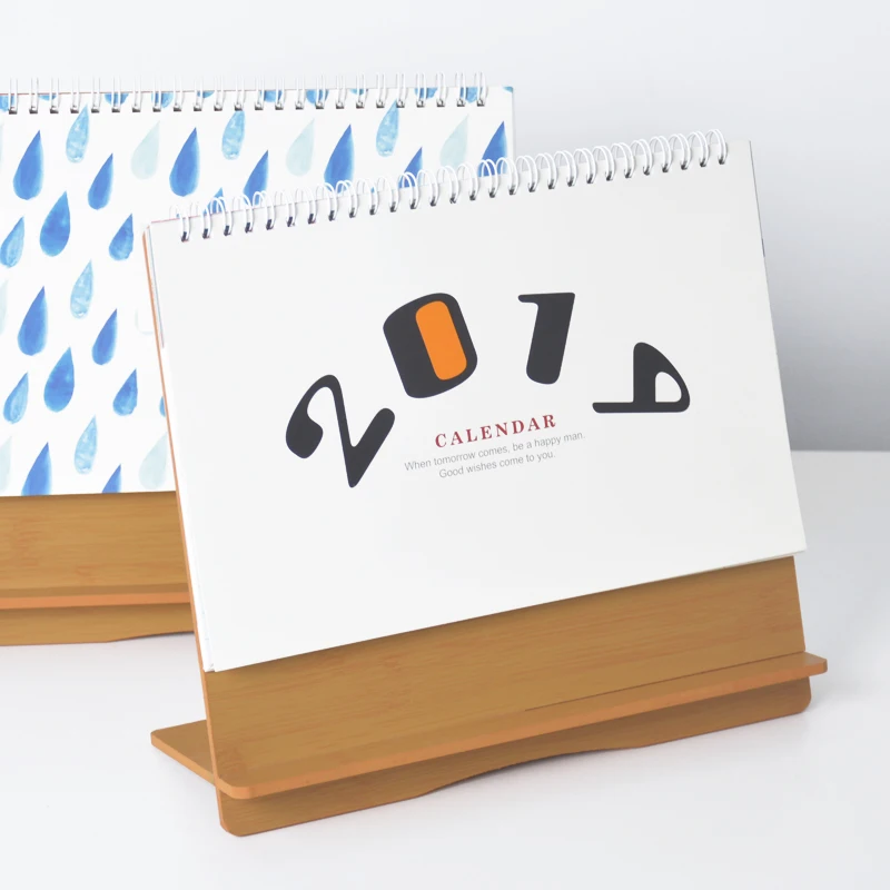 

2019 Cute Animal Flower Wooden Calendar DIY Table Desk Calendars Daily Schedule Planner 2018.11~2019.12