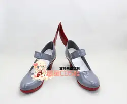 Kantai Коллекция Такао Обувь для девочек серый Хэллоуин Косплэй Обувь Сапоги и ботинки для девочек X002