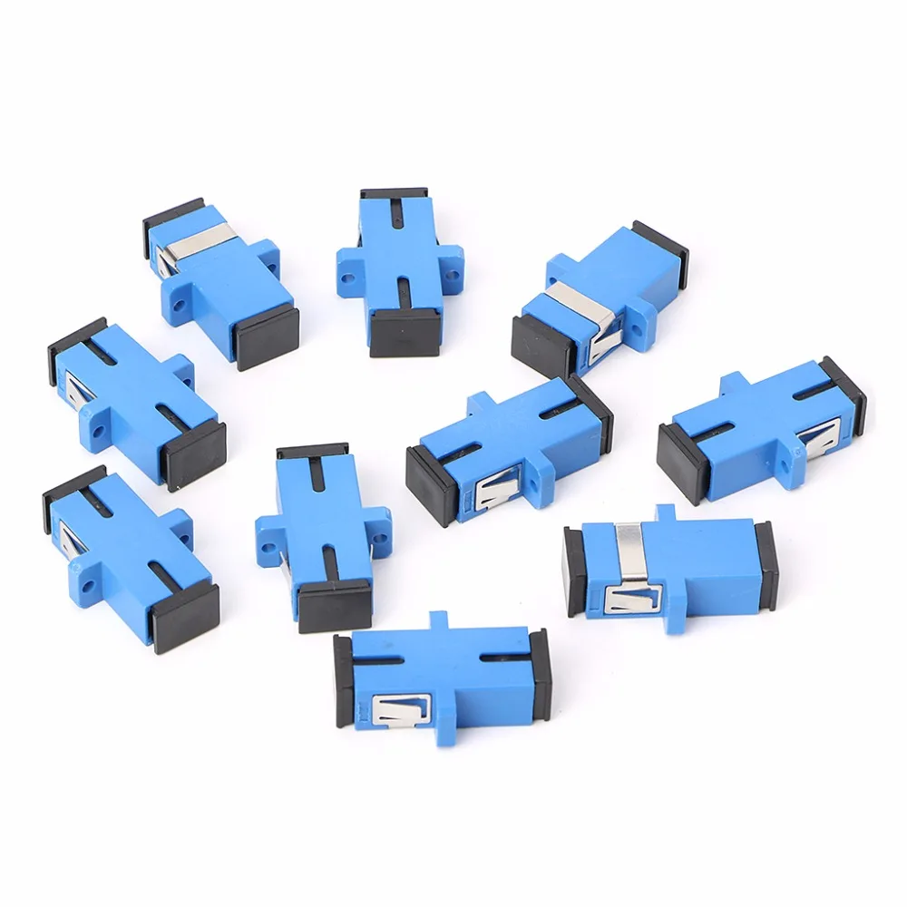 10Pcs-Set-SC-UPC-Fiber-Optic-Adapter-SC-Fiber-Optic-Flange-SC-UPC ...
