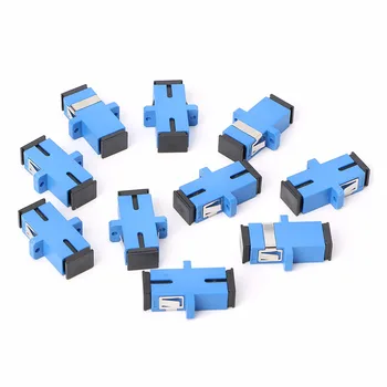 

10Pcs/Set SC/UPC Fiber Optic Adapter SC Fiber Optic Flange SC/UPC Connector