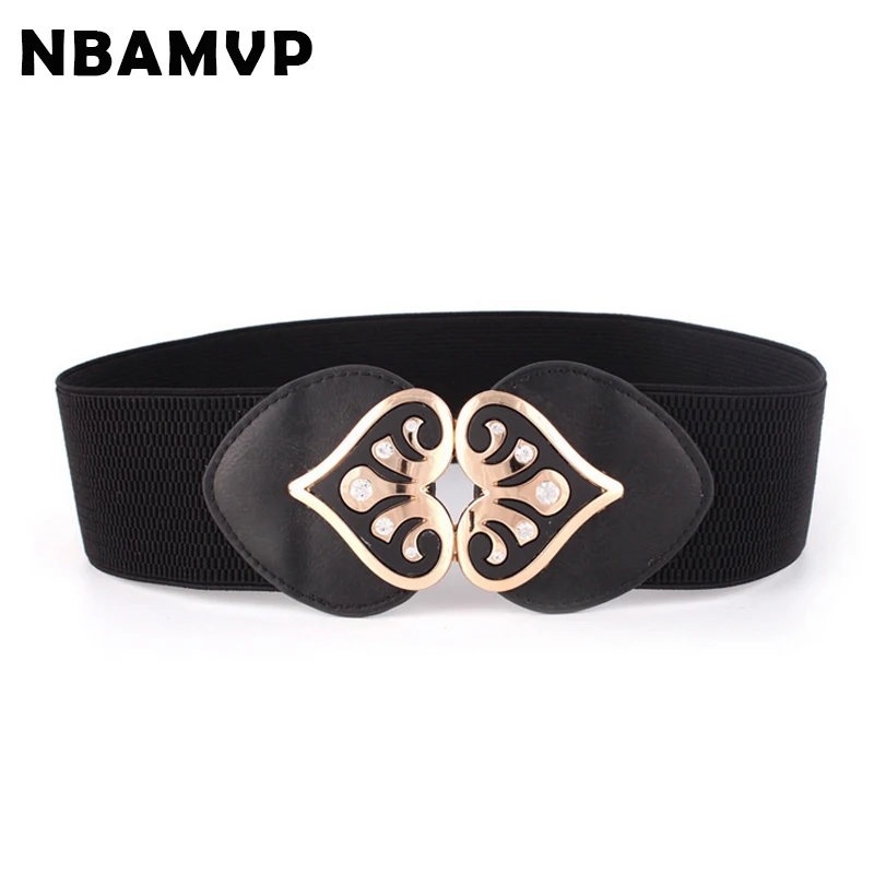 2017 New Designer Women Belt Buckle Wide Stretch Elastic Waistband