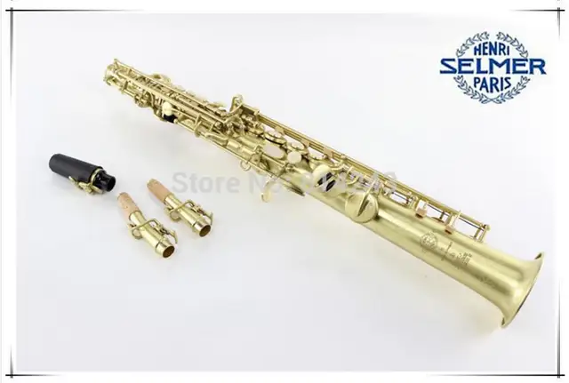 Cheap Professional Saxophone Henri Selmer Bb Soprano Saxophone Super action 80 Series II Green Ancient Drawing