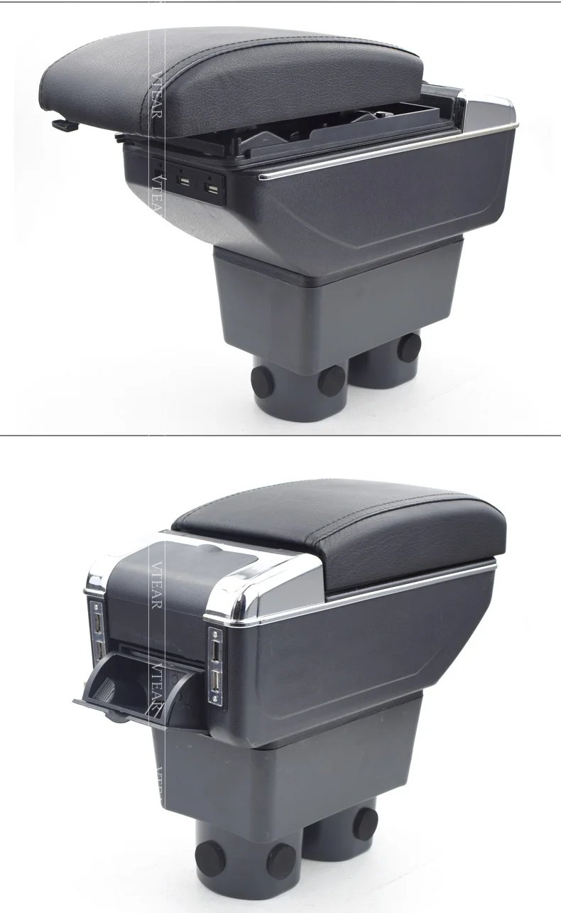 Vtear для Nissan Tiida автомобильный подлокотник ниссан тиида USB интерфейс коробка для хранения ABS подлокотник для автомобиля-Стайлинг интерьер вращающийся центральная консоль