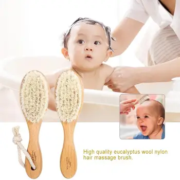 

Massage Brush With Rope Wool Nylon Hair South Fin Eucalyptus Baby Body Massage Brush