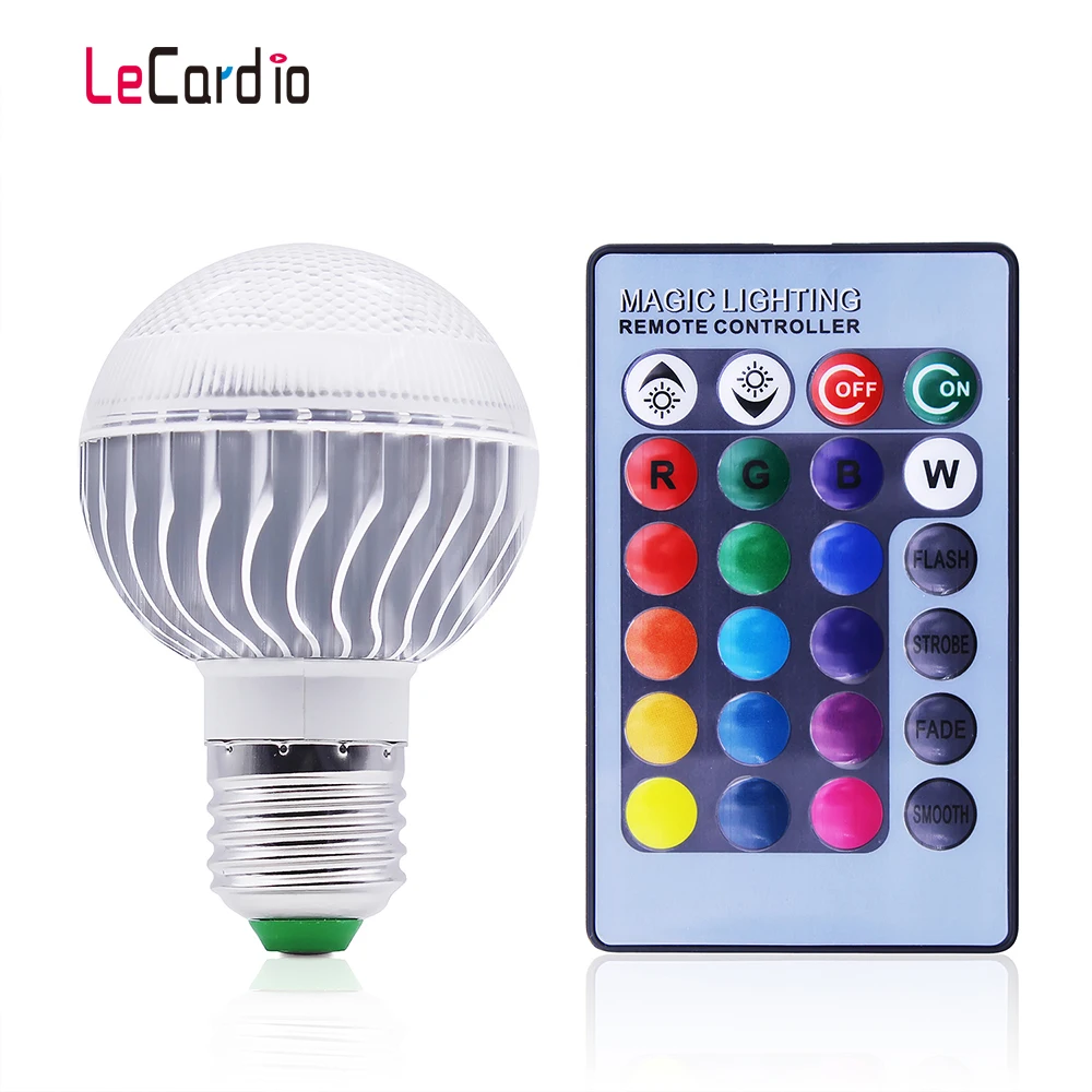 Лидер продаж светодиодная RGB лампа E27 3 Вт 5 16 меняющихся цветов волшебный