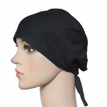 Мусульманская шапочка под хиджаб шапка головной убор мягкая хлопок эластичная с поясом противоскользящая