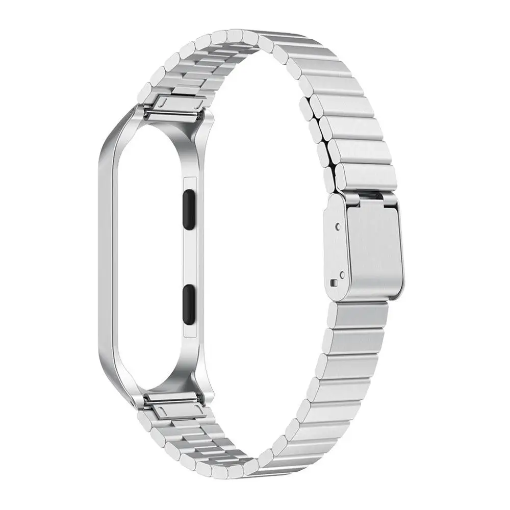 Металлический ремешок для часов умный Браслет Для Xiaomi Mi Band 3 из нержавеющей стали