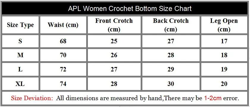 size chart for bottom