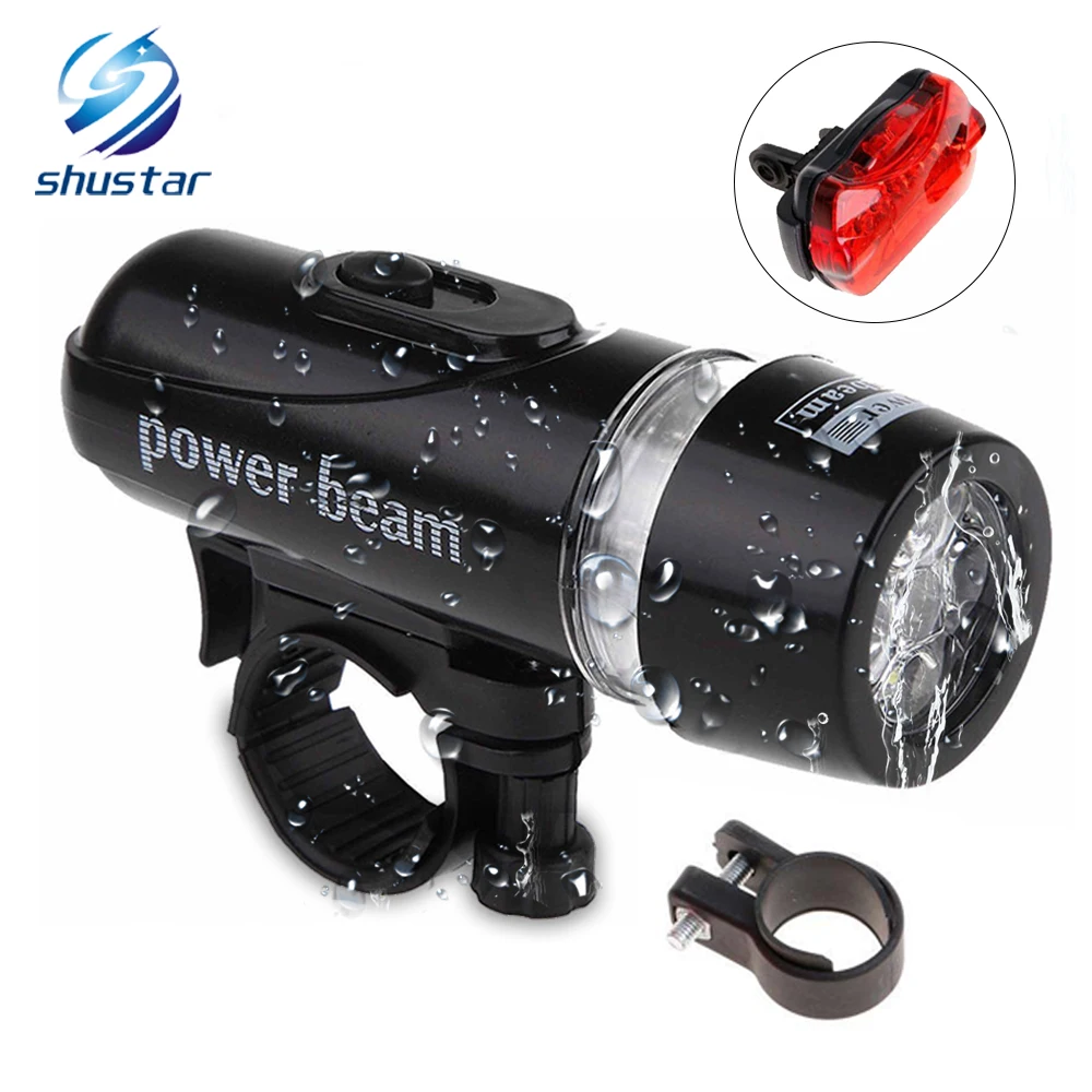 

Bicycle Light 5LED Headlights Tail Light Set High Brightness Illumination Flashlight Warning Light Flash Tail Light Bicycle
