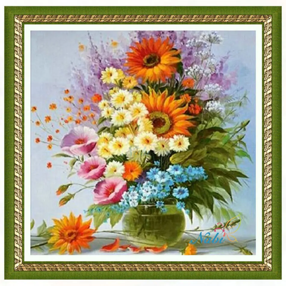 

Square diamond mosaic painting diamond embroidery cross stitch Vase flower - 5d diy full crystals beadwork kits 219KK