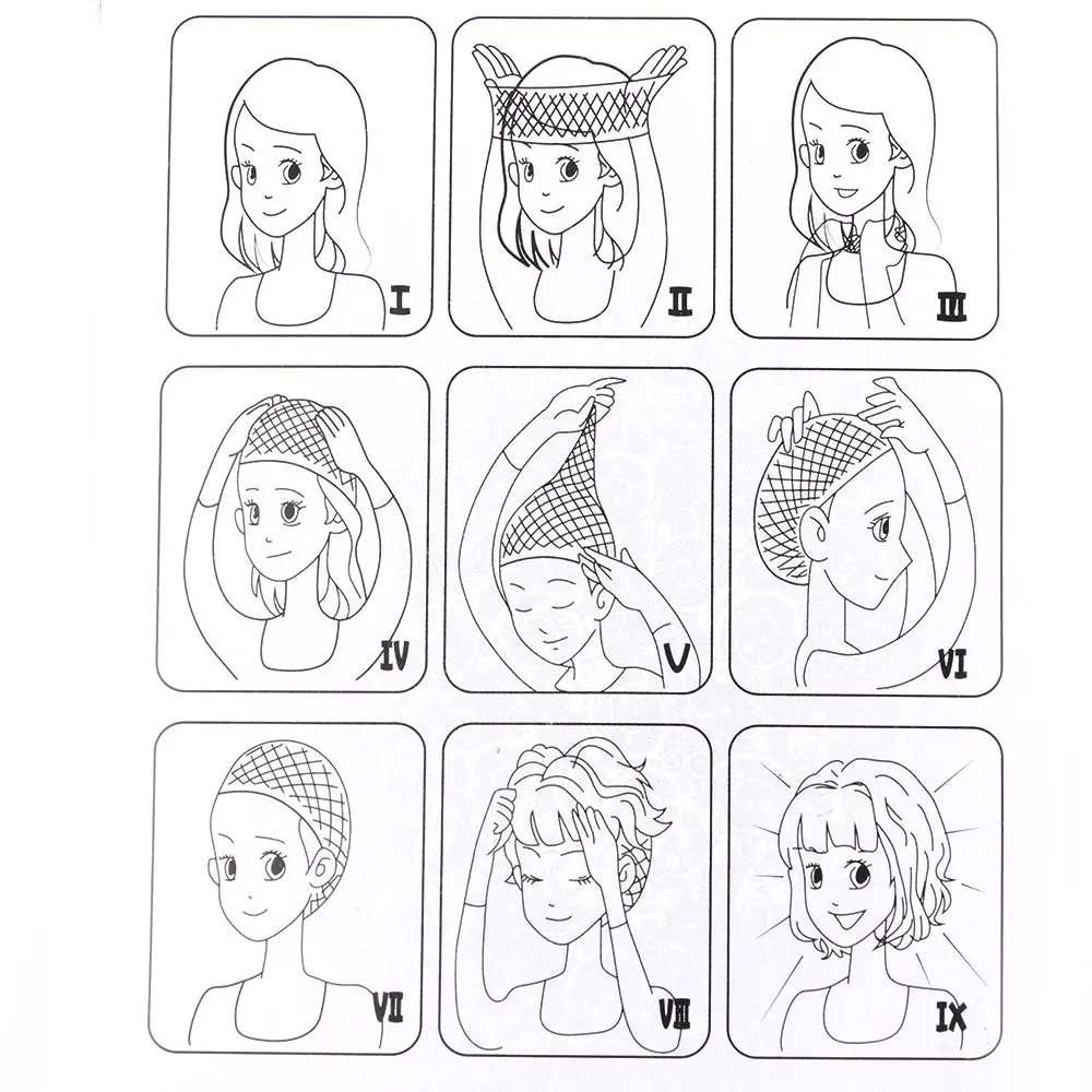 Женские парики для волос, чулок, шапка, плетение, сетка, сетка, для девушек, эластичный парик, шапка s, плетение, парик, шапка и сетки для волос, Прямая поставка