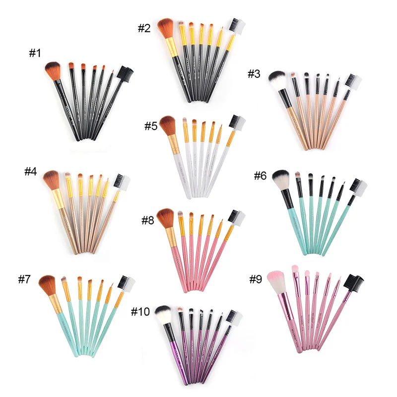 

7pcs/set Makeup Brushes Professional kits Sets Cosmetics Makeup Brush Tools Foundation Brush For Face Make Up Beauty Essentials