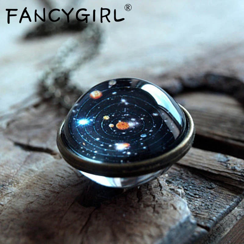 

2019 Universe Planet Necklace Jewelry Solar System Stars Pattern Necklaces Cosmic Dropshipping Valentine's Day presents collana
