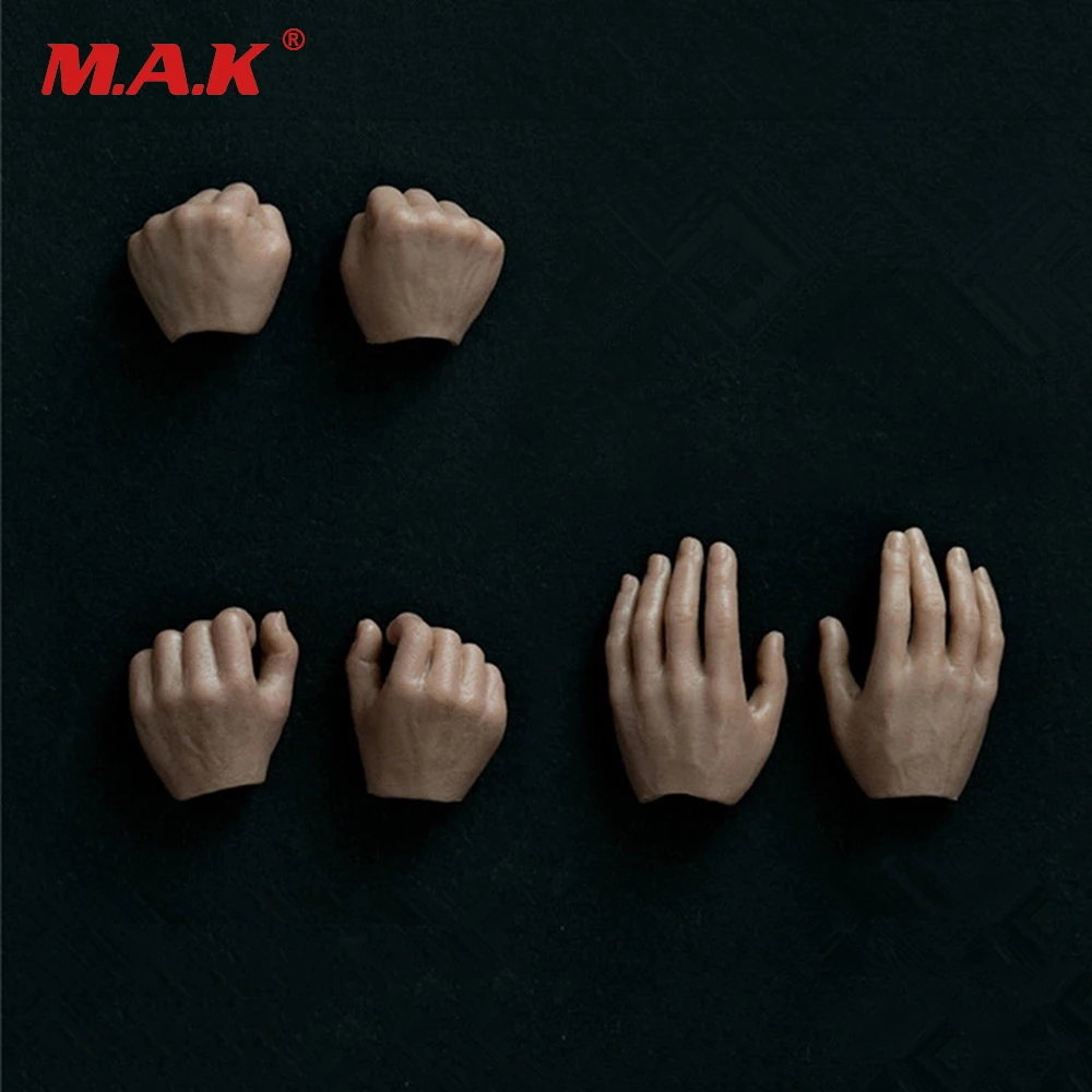 

1/6 Scale Man Hand Model For 12" Male Action Figure Body 3 PAIRS New