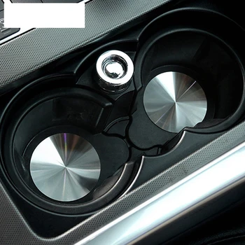 

New!! 2pcs Stainless Steel Cup Holder Mat Trim For Range Rover Sport For Range Rover Vogue For Discovery Sport For Discovery 4