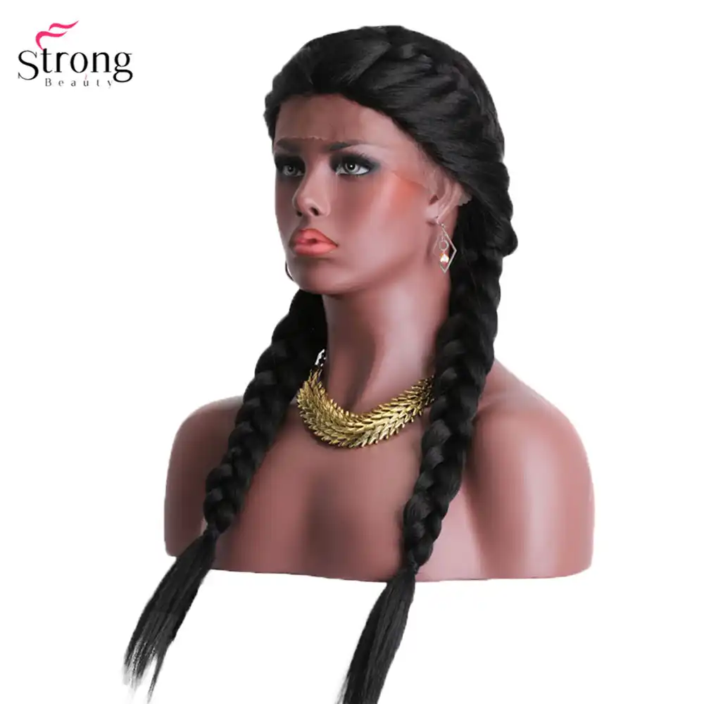 Strongbeauty Two French Braid Hairstyles Lace Front Wigs For Women