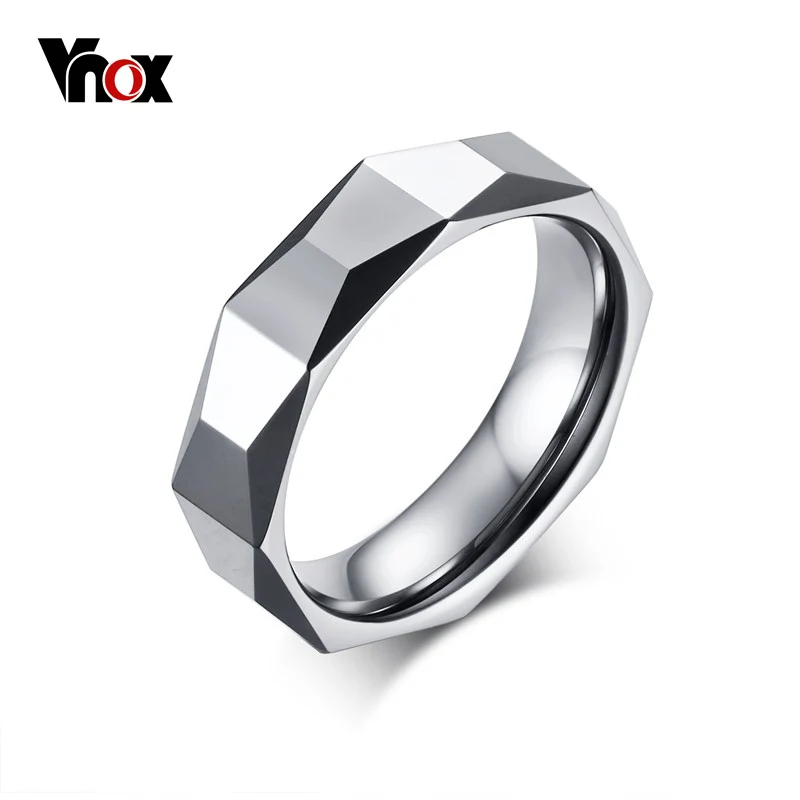 

Vnox Tungsten Carbide Wedding Rings for Men Exclusive Rhombus Rings Engagement Male Jewelry