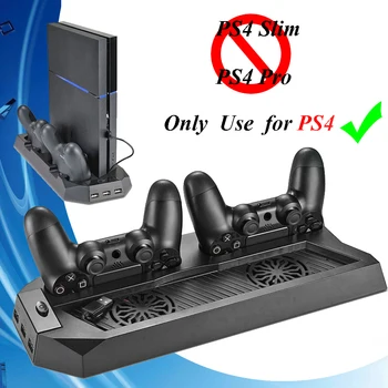 

PS 4 Vertical Stand Cooler Cooling Fan Dual Wireless Controller Charger Charging Dock Station for Playstation 4 PS4 Accessories
