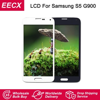 

S5 LCD For Samsung Galaxy S5 G900F LCD G900 Screen Display Touch Screen Digitizer Assembly Adjust Brightness