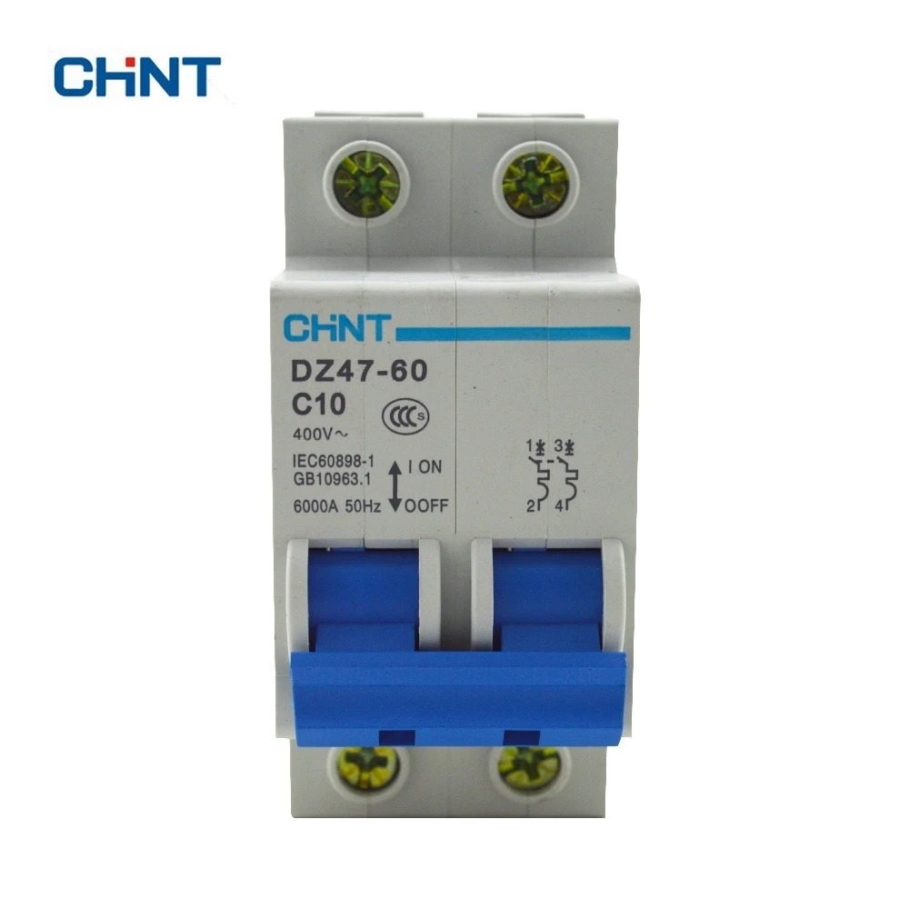 Single Pole MCB Miniature Circuit Breaker Air Switch DZ47-60 1P Type C 5ln-10ln 