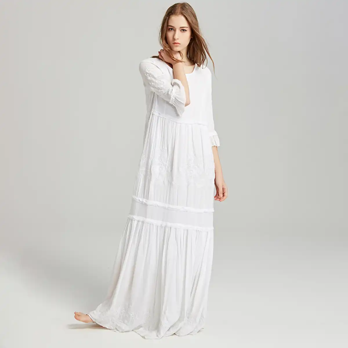 white maxi dress