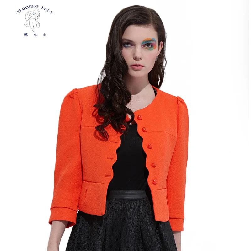 short orange jacket