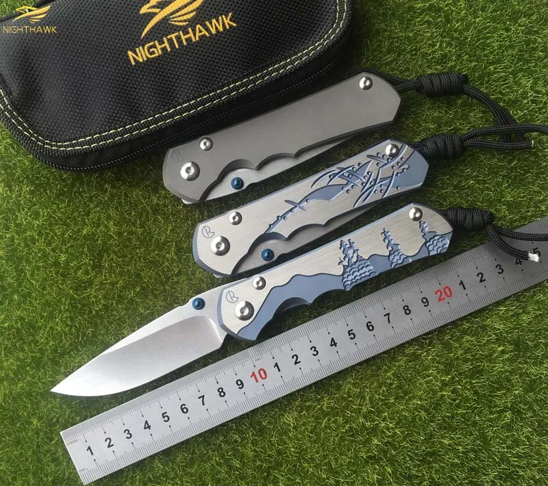 

NIGHTHAWK OEM CR Series Sebenza 25 High Quality Flipper folding knife D2 blade Titanium Handle Outdoor Camping Hunting knives
