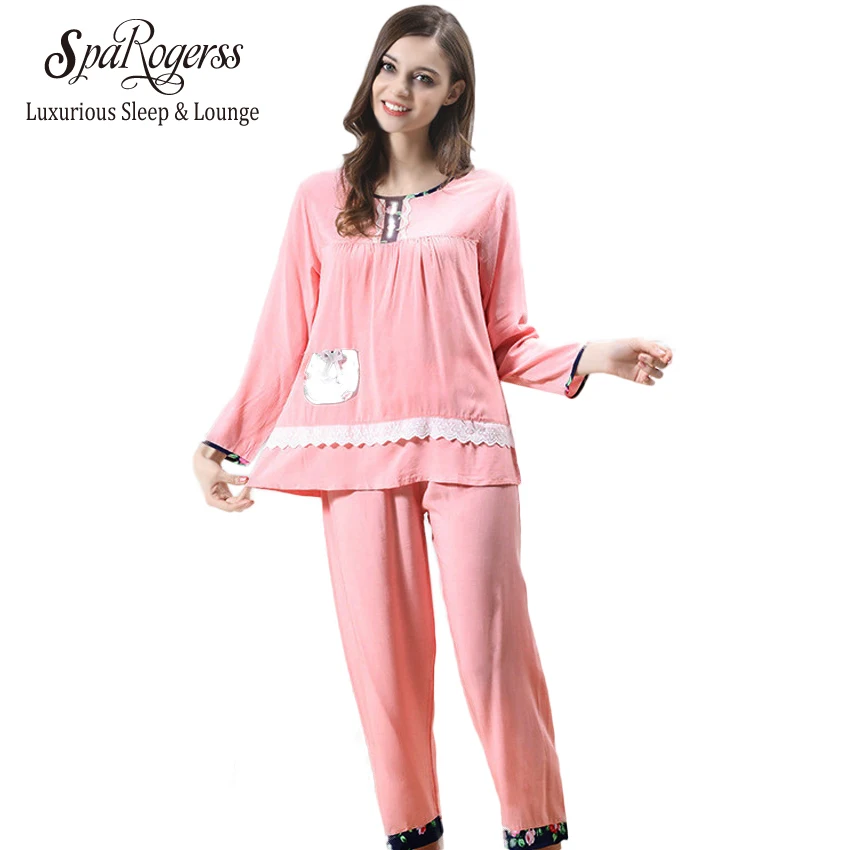 Women Cotton Pajamas 2017 New Design Lady Pyjamas Female Brand Pajamas