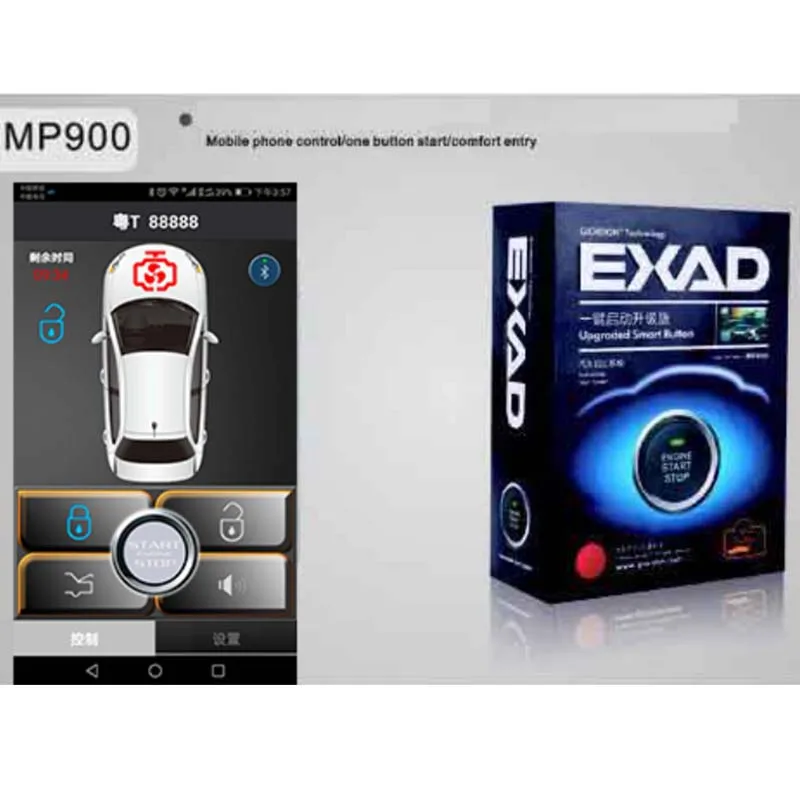 Phone Control PKE Smart Car Alarm System Passive Auto Lock Unlock Car Door Keyless push Remote