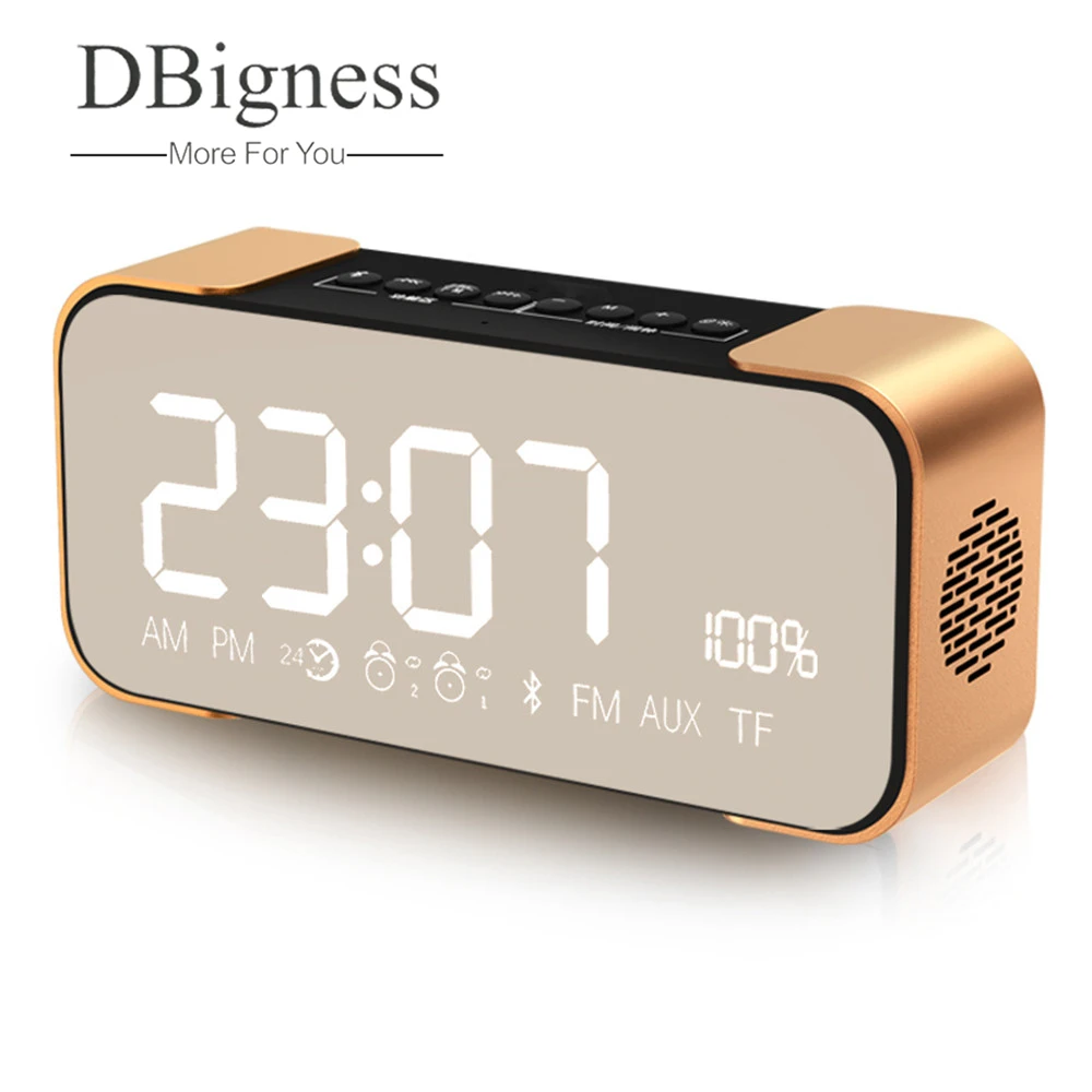 Dbigness Bluetooth Speaker Wireless Portable Bass Subwoofer 2500mAh for iPad iPhone Android Phones Alarm Clock FM Radio TF Dbigness Bluetooth Speaker Wireless Portable Bass Subwoofer 2500mAh for iPad iPhone Android Phones Alarm Clock FM Radio TF