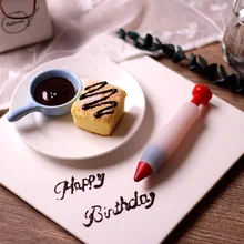 Выпечки литья инструмент Еда силикона Шоколад сжать ручки для написания кисть крем пистолет