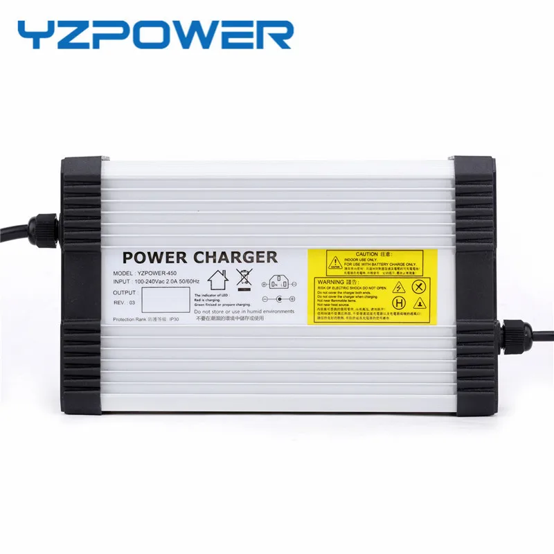 YZPOWER 54,6 V 4.5A 5A 5.5A 6A 6.5A 7A 7.5A 8A литий-ионный Lipo зарядное устройство Выход DC вход 100-240V