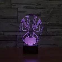 Facebook 3D ночник стерео led Vision лампа 7 цветов Изменение USB спальня прикроватная ночник ребенок креативный 3 настольная лампа