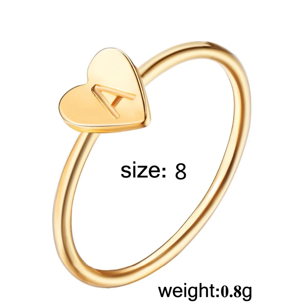 Женское винтажное Золотое кольцо IF ME A to Z с надписью Love Heart простое Ювелирное