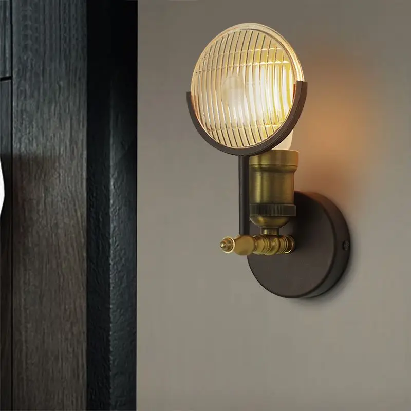 

Living room American personality creative retro industrial style bedroom corridor porch bedside restaurant led wall lamp