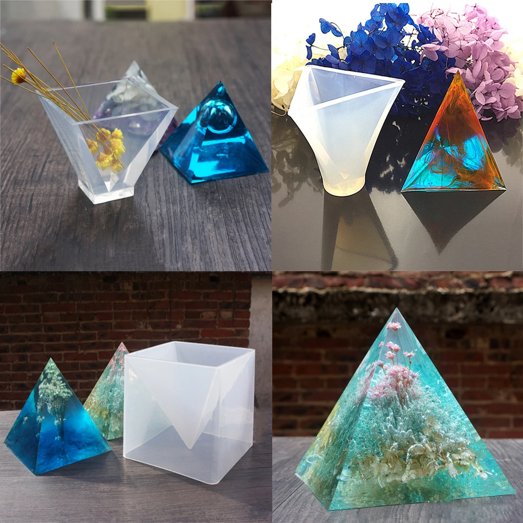 Pyramid Shape Silicone DIY Mold Resin Jewelry Making Mould Craft Tool 20mm