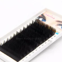 1/box C Curl Mink Individual False Eyelashes Soft Black Natural Long Makeup Fake Eye Lash Extensions Semi Permanent 8 10 12 mm