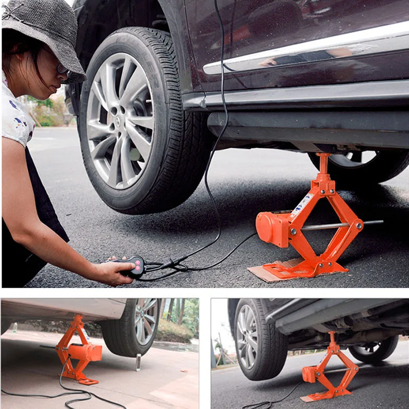 

Mr Cartool 3 Tons 12V Car Jcaks Auto Electric Scissor Jack Tire Lifting Repair Tool