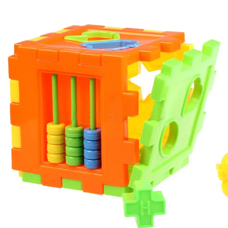 Красочные детские Математика Квадратные блоки детей сортировки коробка развивающие игрушки раннего детства обучающие игрушки