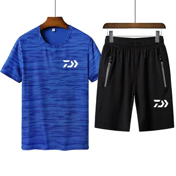 

New DAIWA Fishing T Shirts And Fishing Pants Outdoor Sport Summer Quick Dry Men Fishing Set DAWA Breathable Fishing Vests