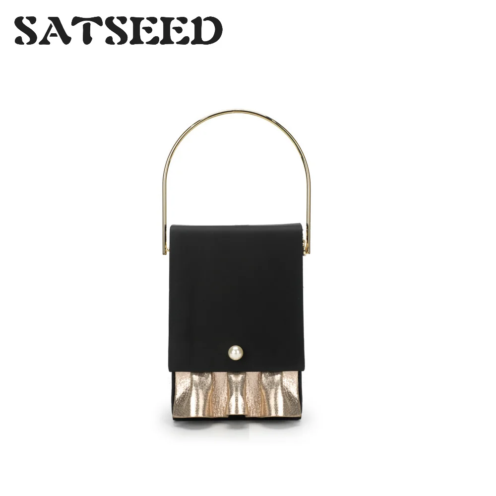 

New Skirt Fold Dinner in 2019 Small Square Box Bag Simple Cute One Shoulder Slant Mobile Bag