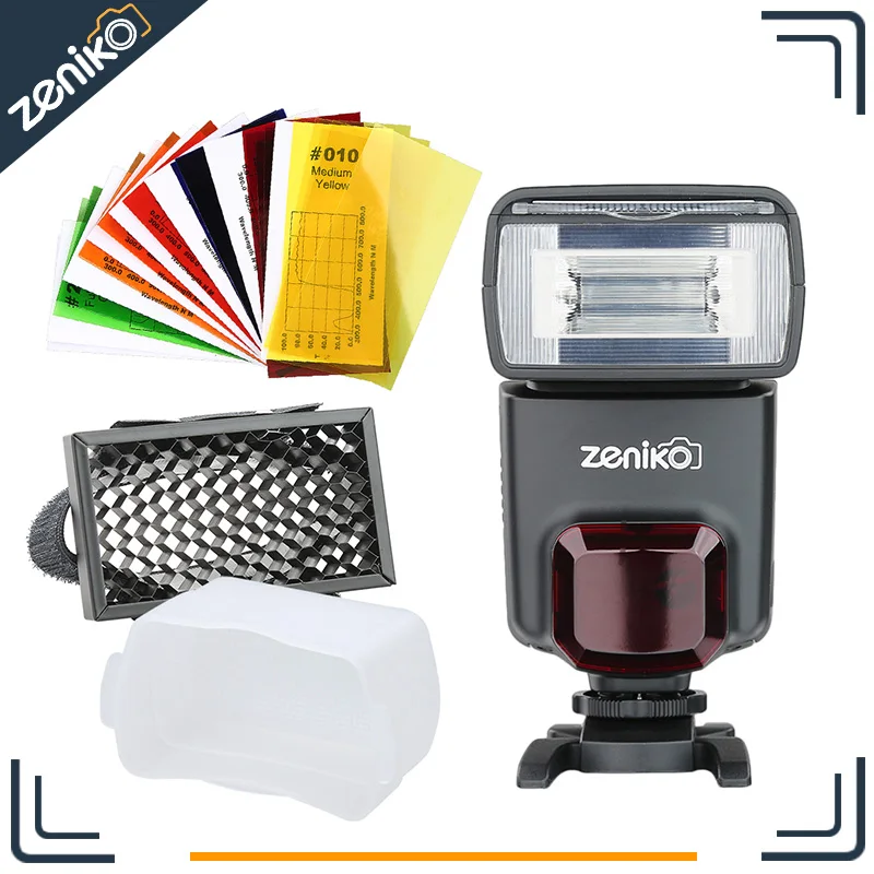 

Zeniko ZT330 Camera Flash GN33 Speedlite&Bounce Diffuser Honeycomb Grid Filters