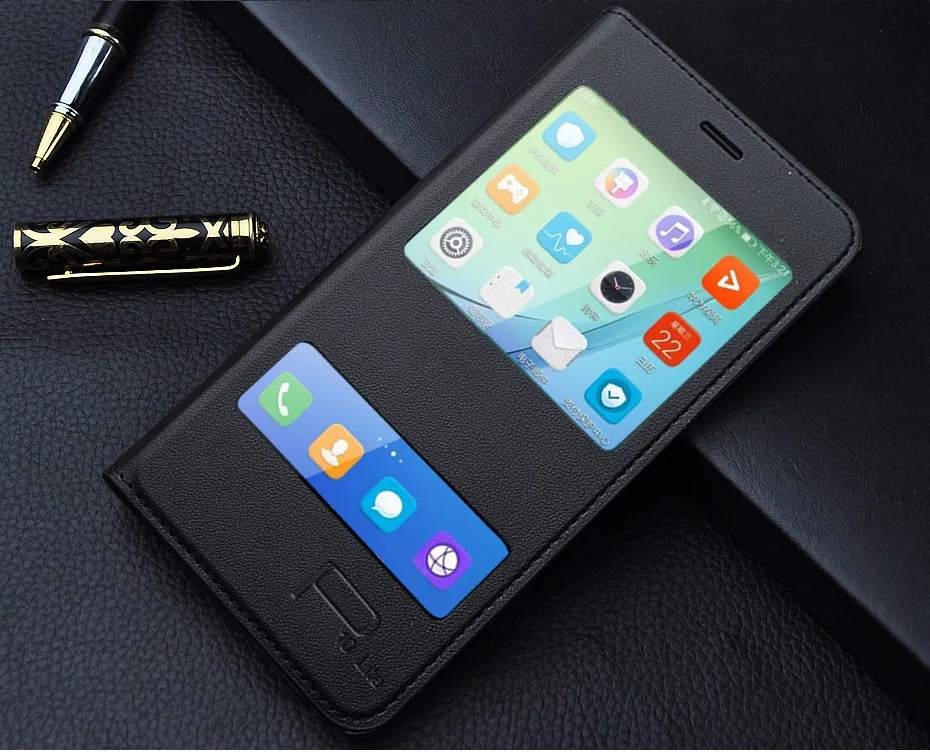 Huawei P10 Lite Case Flip Huawei P8 Lite Case Cover Huawei P9 Lite Case Flip Leather Window Case Luxury Huawei Nova Lite  (9)