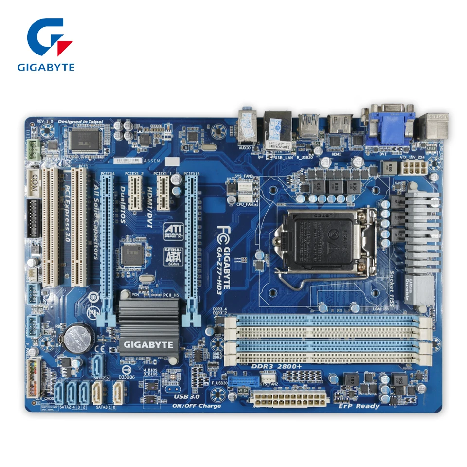 Original Gigabyte GA Z77 HD3 Desktop Motherboard Z77 HD3 Z77 LGA 1155