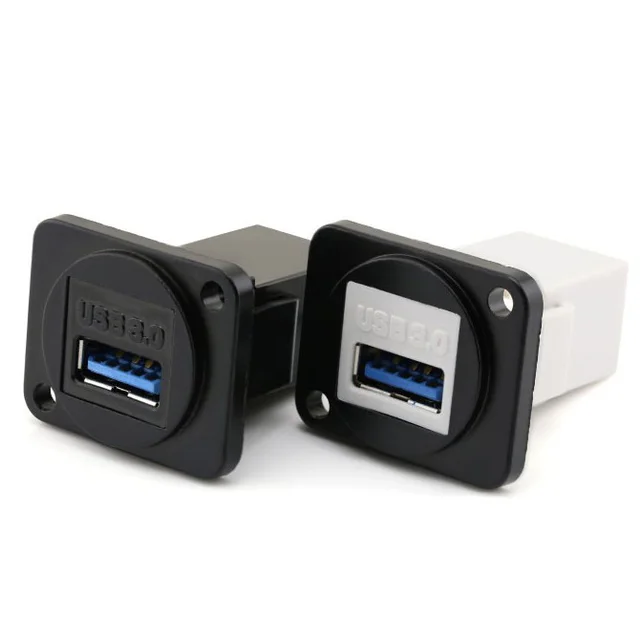 5Pcs/Lot D Type USB straight module Chassis Panel Mount Connector Audio connectorin Connectors