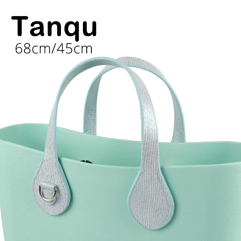 Новая длинная короткая позолоченная ручка Tanqu из искусственной кожи с круглым