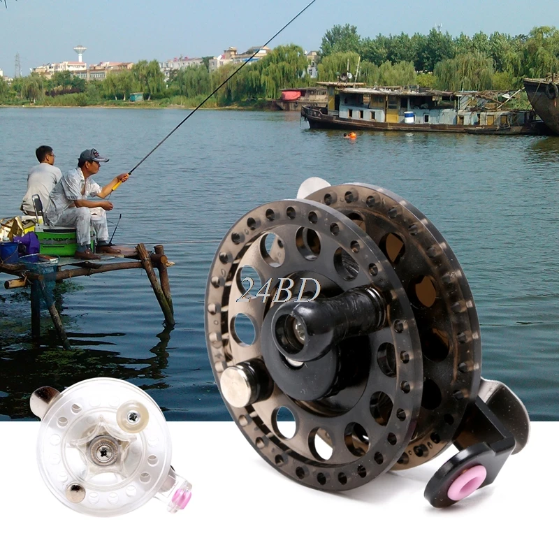 

Plastic Ice Fishing Reels Fly Fishing Tackle Round Wheel Mini Carp Fishing Reel M07