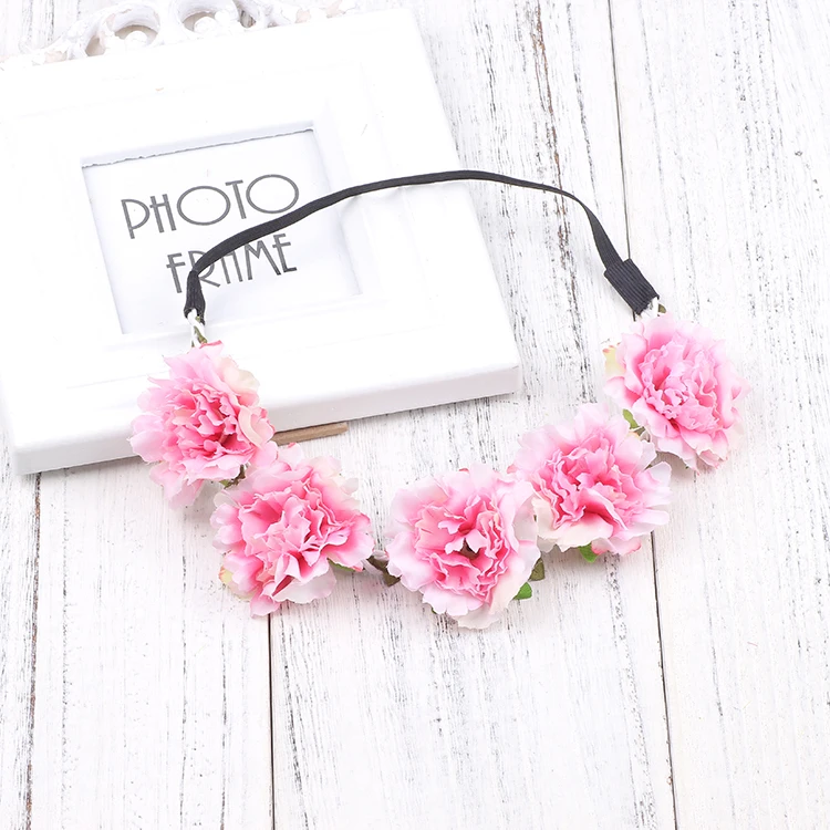 

Flower Headband Festival Hair Ornaments Wedding Flowers Bride Floral Crown Party Prom Decor Princess kids hair accessoreies girl